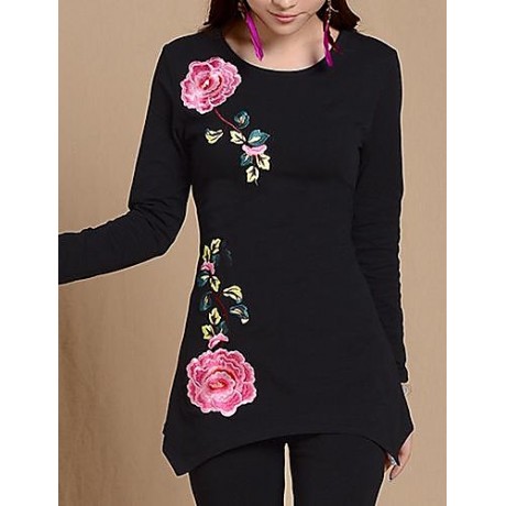 Women's Folk Style Long Sleeve Shirts